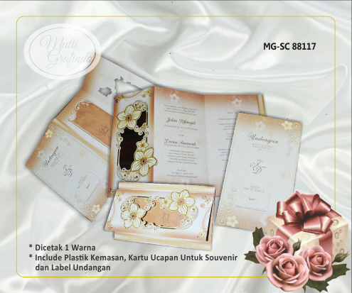 Undangan Template Elegan 12,5 x 21,5 cm